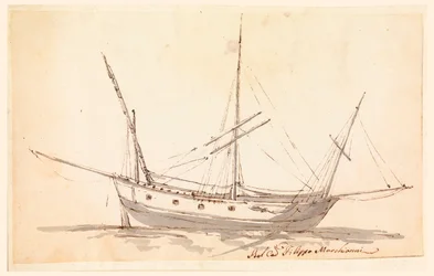 Dibujo, Un velero, ca. 1780