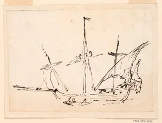Dibujo, Un velero, 1770-1800