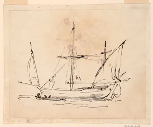 Dibujo, Un velero, 1770-1800
