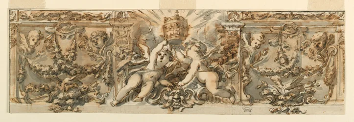 Dibujo, Decoración de un friso, hacia 1770