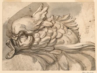 Dibujo, Cabeza de delfín, ca. 1775