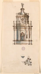 Dibujo, Proyecto de tabernáculo, 1750-1775