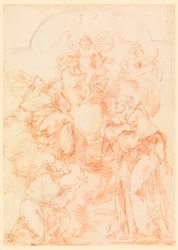 Dibujo, Estudio para una pintura de altar con el Niño Jesús, 1750-1800