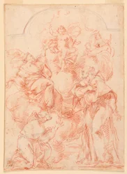 Dibujo, Estudio para una pintura de altar con el Niño Jesús, 1750-1800