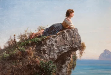 La joven en la roca en Sorrento. 1871