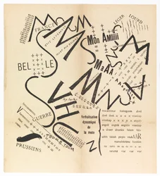 Consonantes, vocales, números en libertad. Las palabras en libertad futuristas, 1915
