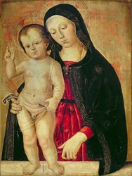 Virgen con el Niño (óleo sobre tabla)