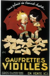 Publicidad francesa para Wafer Vidilles (cartel)