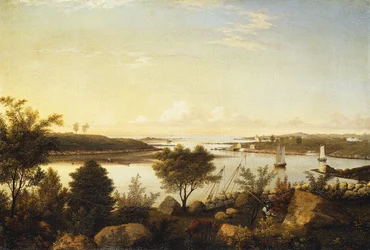 El río Annisquam mirando hacia la bahía de Ipswich, 1848