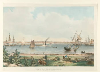Vista de New Bedford. / Desde el fuerte cerca de Fairhaven