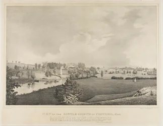 Vista del campo de batalla de Concord, Massachusetts