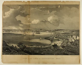 Vista de la ciudad de Gloucester, Massachusetts