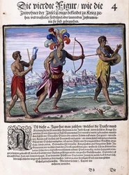 Una página del libro "Pequeños viajes, en alemán, Parte I: Congo de Pigafetta", 1597