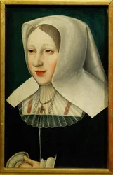 Archiduquesa Margarita, hija del emperador Maximiliano I (pintura sobre madera)
