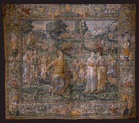 Tapiz flamenco. Serie: La Historia de Abraham. La vocación de Abraham (La vocación de Abraham). Alrededor de 1575-1