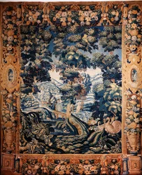 Tapiz flamenco. El llamado verdor. Fabricación de Oudenaarde. Colección privada. siglo 17 (?).