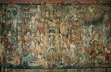 Fortuna (1520-1525), tapiz de la serie de Honores del Palacio Real de la Granja de San Ildefonso - AELST III, Pieter van (c.1495-1555). Fortuna. XVI v. España. CASTILLA Y LEÓN. Real Sitio de San Ildefonso. Palacio Real de La Granja de San Ildefon