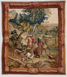 Tapiz de caza, probablemente Bruselas, primera mitad del siglo XVIII