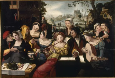 El hijo pródigo entre las cortesanas, hacia 1530 (óleo sobre madera)