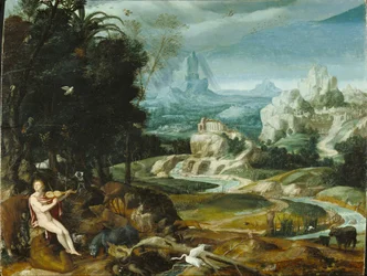 Paisaje con Orfeo, c.1570