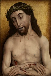 Varón de dolores (óleo sobre tabla)