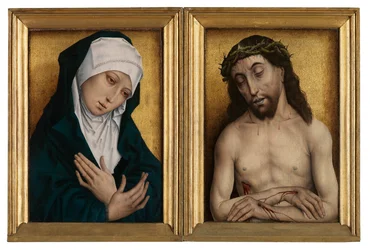 Mater Dolorose y Varón de Dolores (óleo sobre tabla)