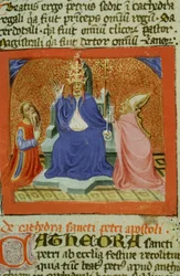 Página de la Legenda Aurea, Brujas, c.1400-10