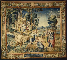 Pomona Sorprendida por Vertumno y Otros Pretendientes, de La Historia de Vertumno y Pomona, 1535-40
