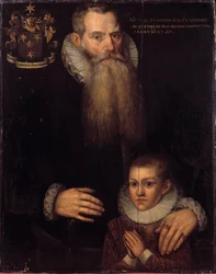 Retrato de Charles de Conde (1535-1602) y su hijo John en 1592