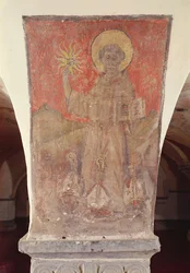 San Bernardino de Siena, mural de la cripta