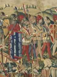 Tapiz que muestra las Conquistas del rey Alfonso V de Portugal (detalle)
