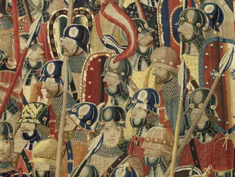 Tapiz que muestra las Conquistas del rey Alfonso V de Portugal (detalle)