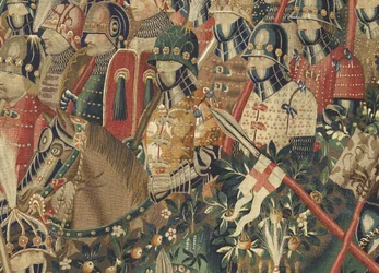 Tapiz que muestra las Conquistas del rey Alfonso V de Portugal (detalle)