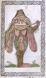 El Cíclope, ilustración de Omnium fere gentium nostraeque aetatis Nationum Habitus et Effigies de Jean Sluperji, Amberes, 1572