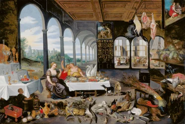 El sentido del gusto (óleo sobre madera)