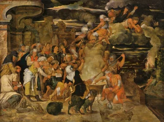 El Sabbat de las brujas (óleo sobre tabla)