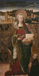 Tríptico, Santa Lucía, panel izquierdo