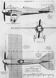 Probablemente el avión más rápido existente al estallar la guerra: El monoplano Deperdussin 160