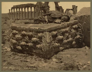 Vista de la Gran columnata, Palmira, c.1875 (impresión de albúmina)