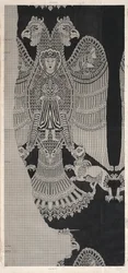 Dibujo esquemático de seda Buyid (1962.264)