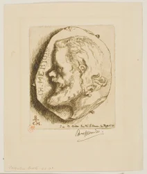 Retrato de Meryon de perfil