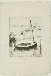 El barco con la vela arriada