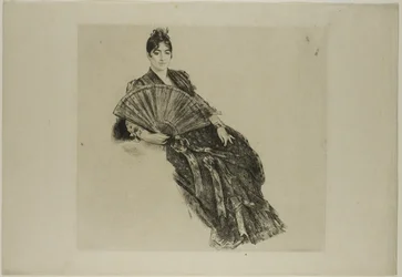 Mujer con abanico