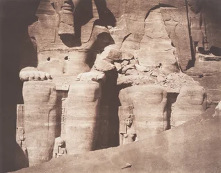 Abo-Sembil, Gran Spéos, Estatuas Colosales vistas de frente Parte Inferior