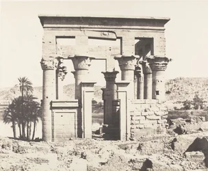 Isla de Fileh Filé, edificio del Este - Fachada Occidental - Vista del P..., 1851-52, impreso 1853-54