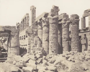 Karnak Tebas, Palacio - Sala Hipóstila - Vista General Tomada del Punto Q, 1851-52, impreso en 1853-54
