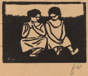 Dos niñas en camisón, 1893