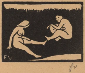 Dos bañistas sentadas