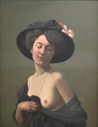 «Joven mujer con sombrero negro», 1908