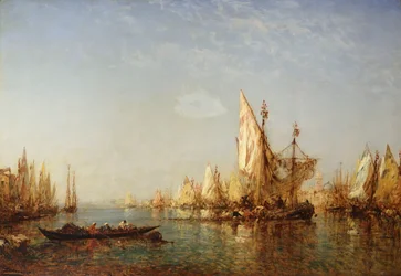 Embarcaciones en el Gran Canal, Venecia